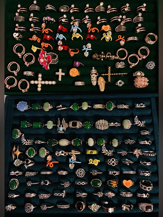 Other - Huge Lot of 150 Mixed Statement Fashion Rings Silver Gold Tone Assorted Styles